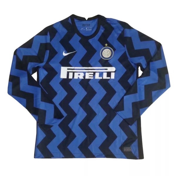 Camiseta Inter De Milán Replica Primera Ropa ML 2020/21 Azul